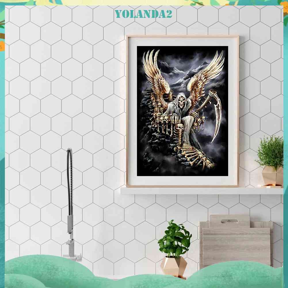 Tranh Đính Đá Kim Cương Toàn Bộ 5D DIY Hình Vẽ Bộ Xương Người Trang Trí Nhà Cửa