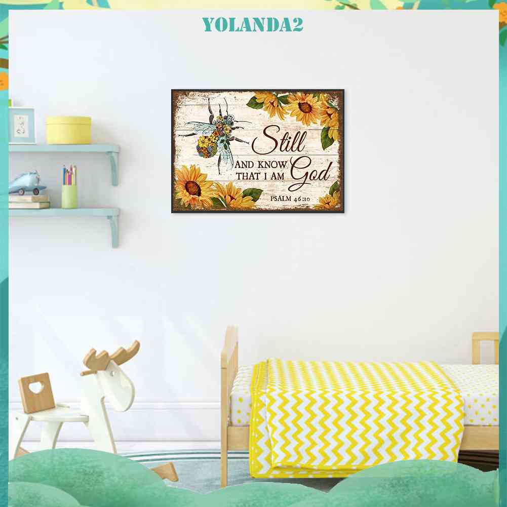 Tranh Đính Đá Kim Cương Toàn Bộ 5D DIY Hình Côn Trùng Và Hoa Hướng Dương