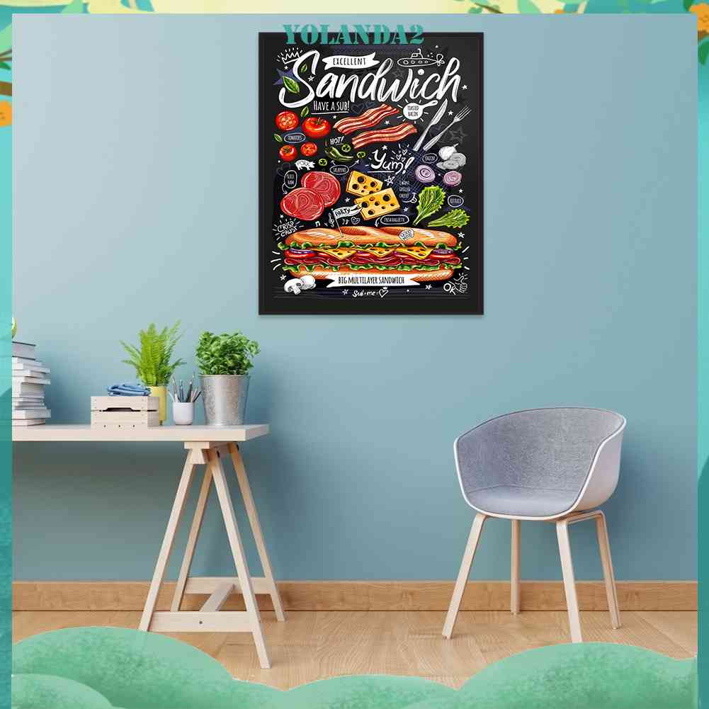 Bộ Tranh Đính Đá 5D Toàn Diện Họa Tiết Bảng Đen Độc Đáo DIY Dùng Trang Trí Nhà Cửa