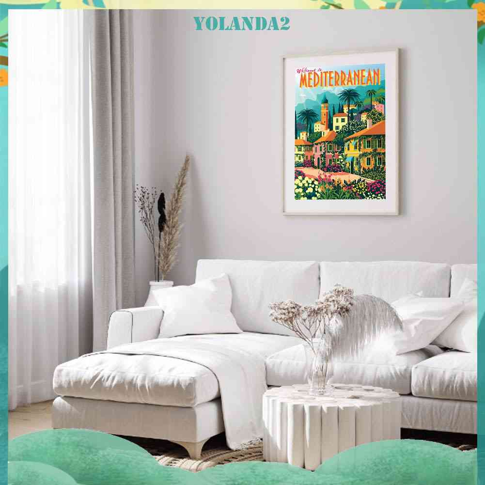 Tranh Đính Đá Kim Cương Toàn Bộ 5D DIY Hình Vẽ Địa Trung Hải