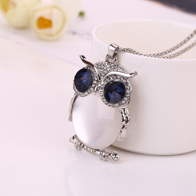 Vòng cổ Mặt Hình Cú Mèo Đính Đá Pha Lê Thời Trang Cho Nữ