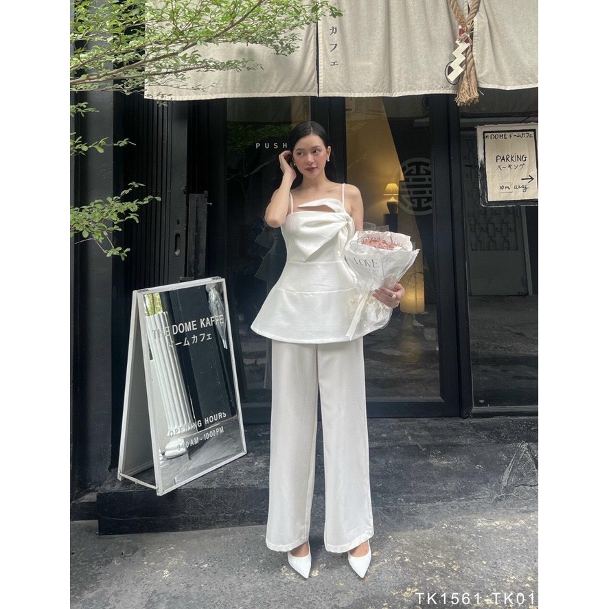 Áp peplum 2 dây cột nơ cách điệu