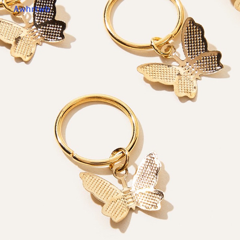 Set 6 Kẹp Tóc Kim Loại Hình Ngôi Sao / Bươm Bướm Thời Trang Cho Nữ Mới