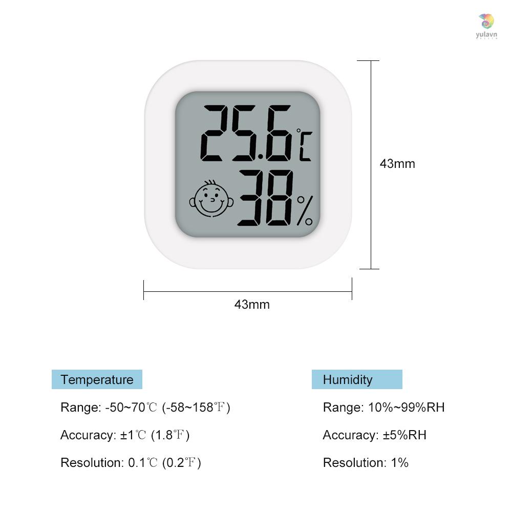 Đồng Hồ Đo Nhiệt Độ / Độ Ẩm Mini Màn Hình LCD Kỹ Thuật Số