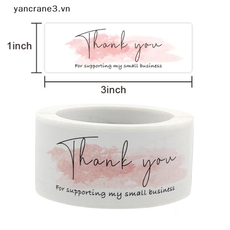 Cuộn 120 Nhãn Dán Thank You Tự Dính Trang Trí Gói Hàng {yancrane3.vn}