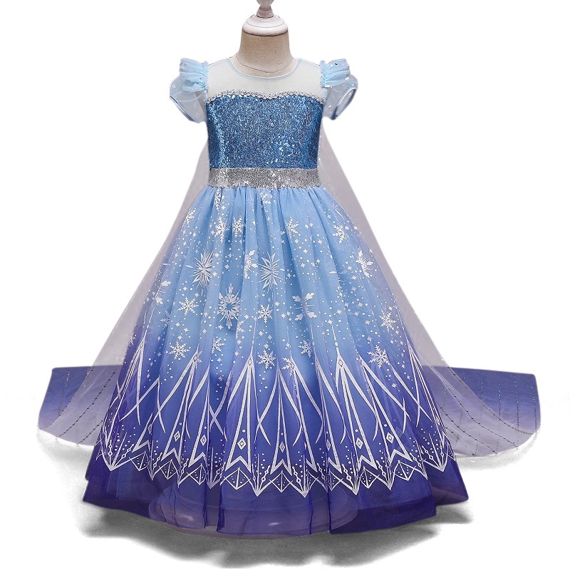 Đầm Hóa Trang Công Chúa Elsa Trong Phim Frozen 2 Cho Bé Gái