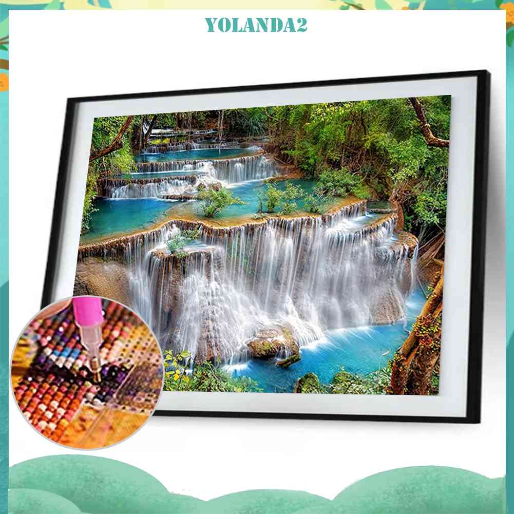 Tranh Đính Đá Kim Cương Toàn Bộ 5D DIY Hình Vẽ Thác Nước