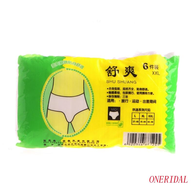 Set 6 Quần Lót Cotton Không Dệt Dùng Một Lần Dành Cho Nữ