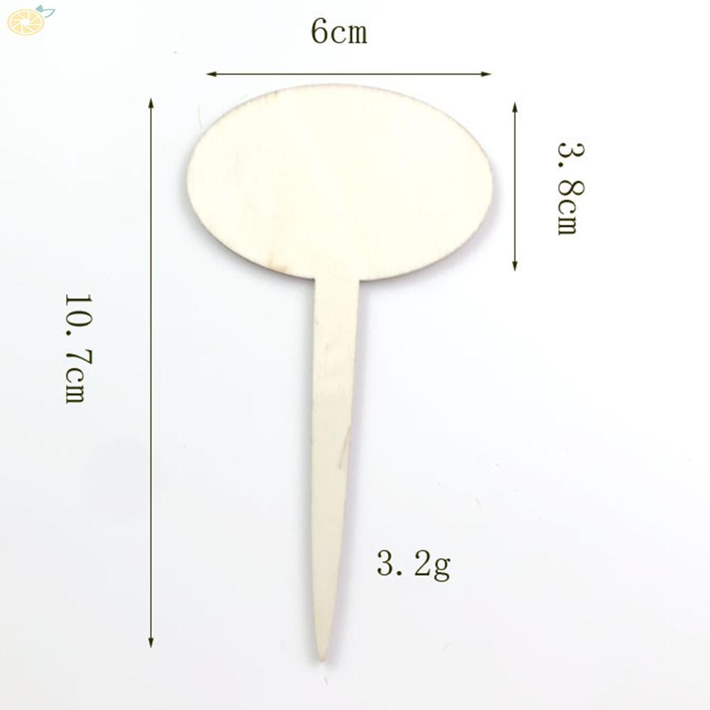 【VARSTR】Plant Labels Herbs Tools Important Markers Price Shop Wood Sign 10pcs Bamboo