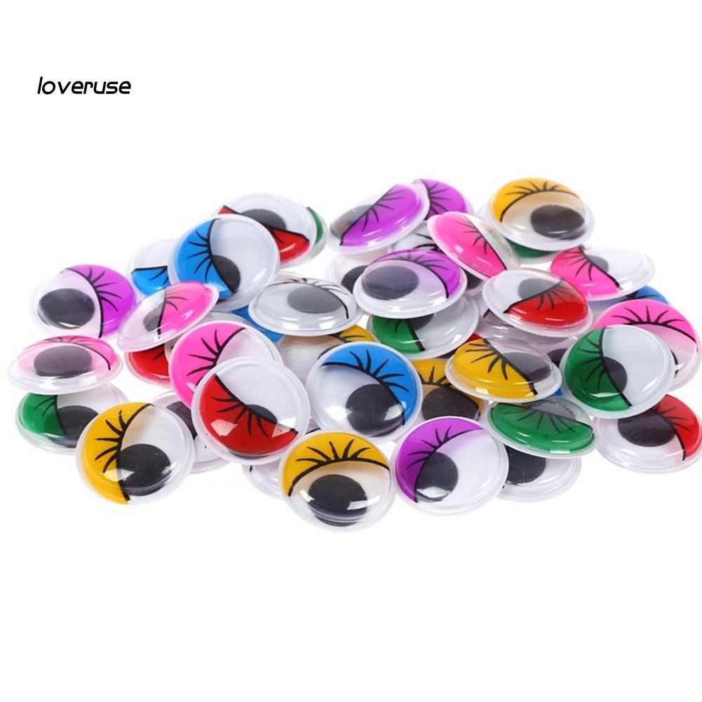 Set 50 Mắt Nhựa Tự Dính Cho Búp Bê