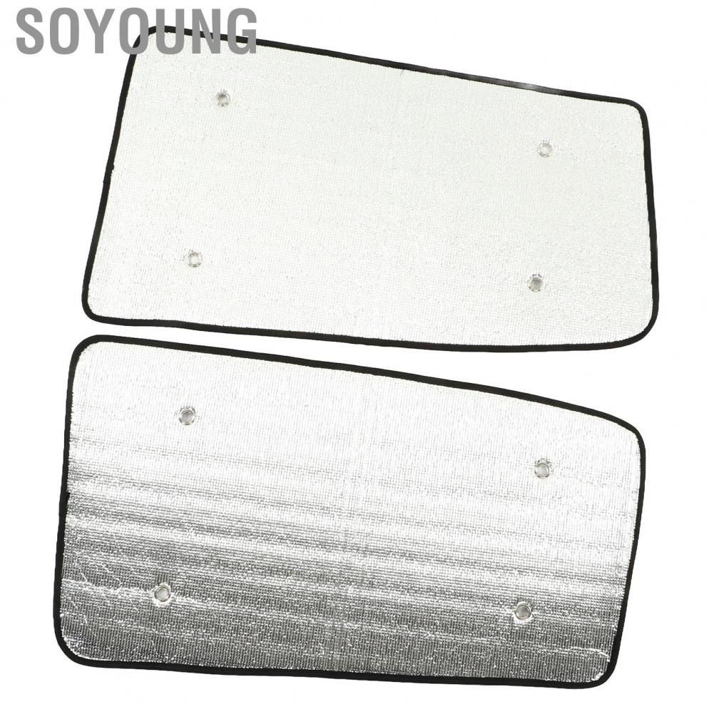 Soyoung Car Sun Visor  Protection Keep Vehicle Cool Double Layer Reflective 210T Material Auto Window Sunshade Aluminum Foil with Suction Cups for XK50 2007-2021