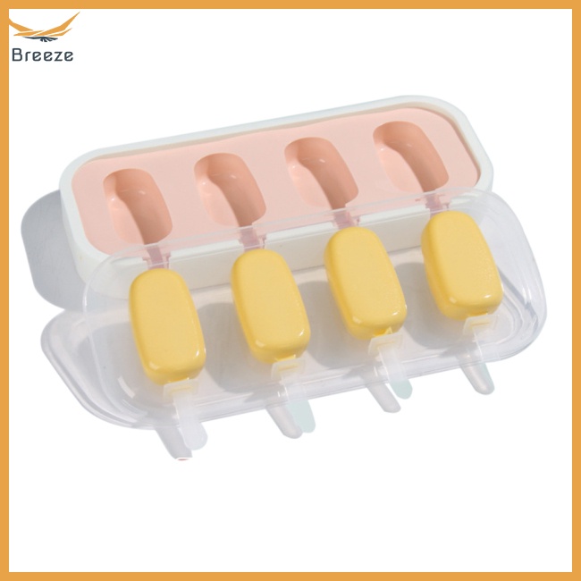 Set 2 Khuôn Silicone Làm Kem Que Thủ Công Dễ Tháo Rời