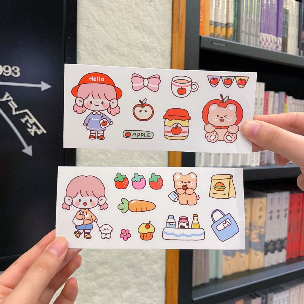 Miếng Dán Trang Trí Cốc Nước Cách Nhiệt Chống Thấm Nước Không Để Lại Dấu Vết Họa Tiết Hoạt Hình Dễ Thương