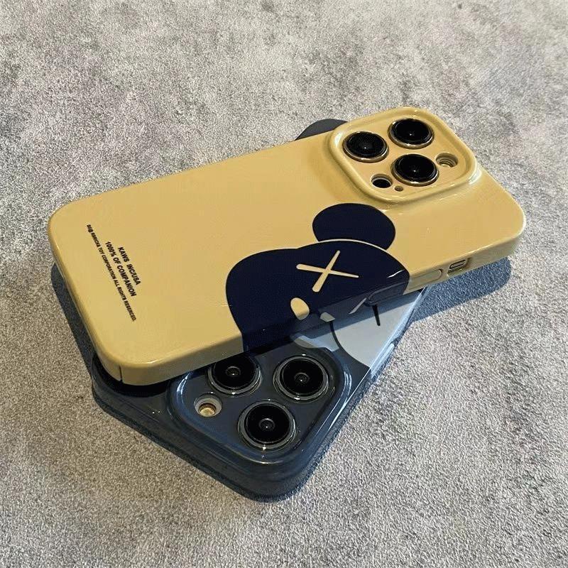 Ốp Điện Thoại Cứng Họa Tiết Gấu Violent Lấp Lánh Chống Sốc Cho iPhone13117 14promax 8p 12 Hq1