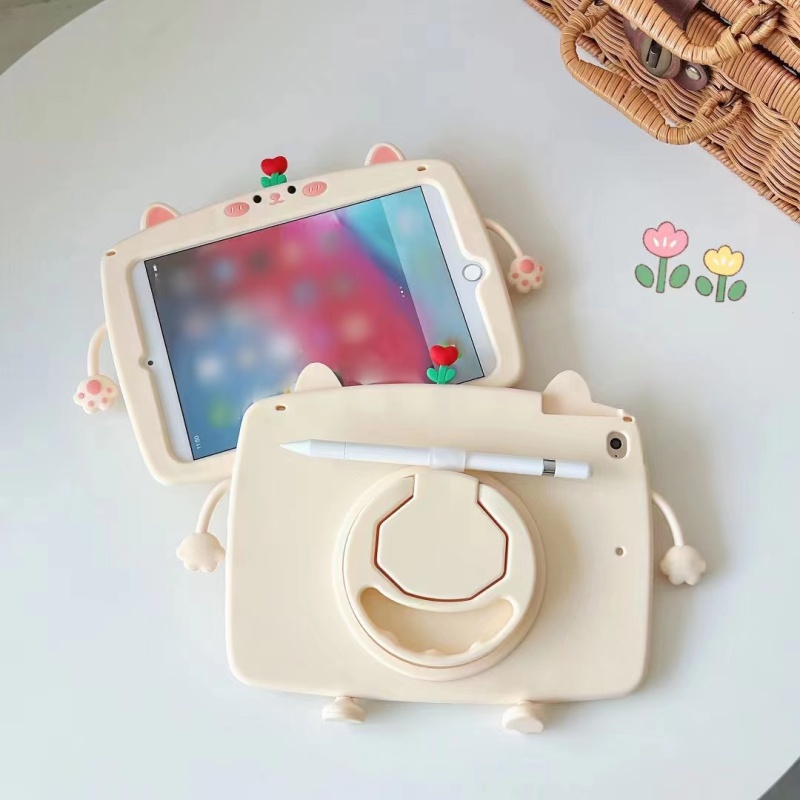 Bao Da Máy Tính Bảng In Hình Hoa & Mèo Thời Trang Cho IPad10.2 2022Ipad10th Mini6 Ipad Air1 Air2 Air4 / 5 10.9 Pro11 Ipad9th Ốp