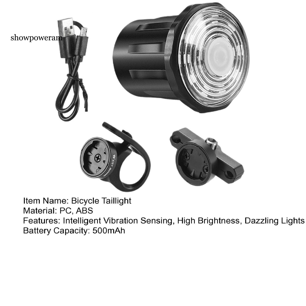 1 Bộ Đèn Pin An Toàn Phía Sau Xe Đạp Chống Nước Dễ Lắp Đặt