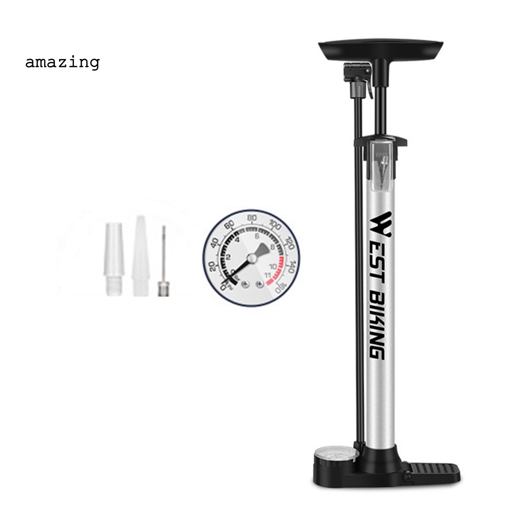 1 Bộ Bơm Xe Đạp / Xe Máy Bằng Kim Loại Thông Dụng