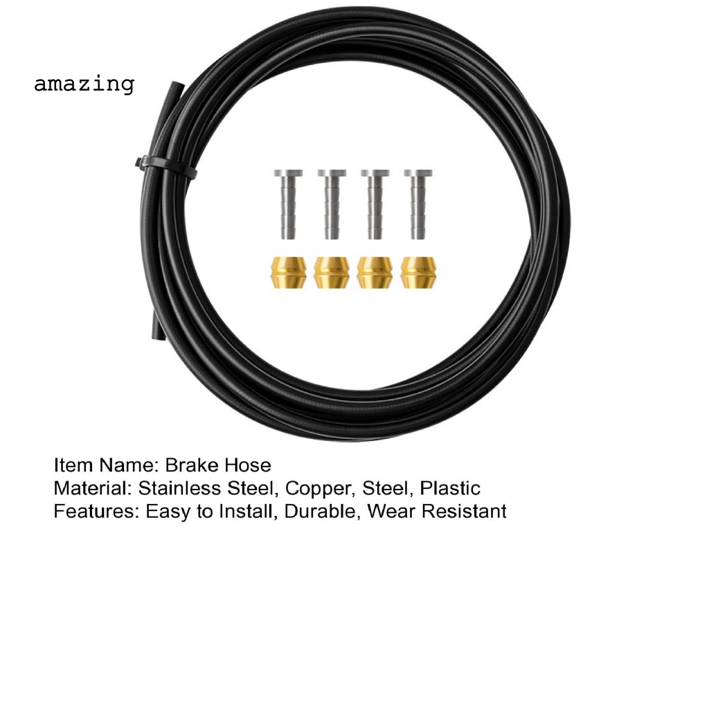 1 Bộ Ống Phanh Xe Đạp Hình Chữ T 2m Kèm Ốc Vít