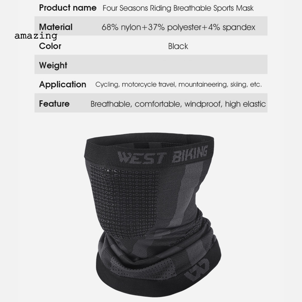 Khăn Quàng Cổ Dệt Kim Thoáng Khí Bảo Vệ Cổ Khi Đi Xe Đạp