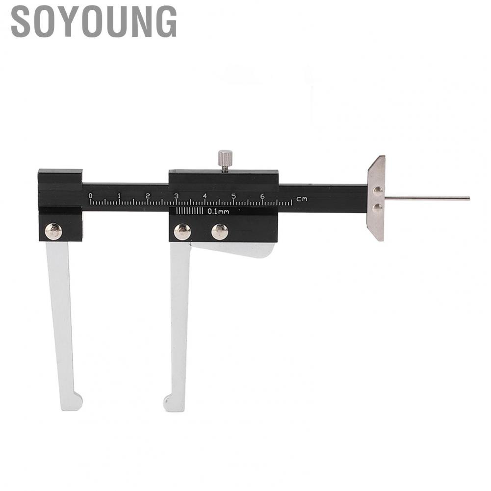 Soyoung Brake Disc Depth Caliper  0.1mm Accuracy Brake Disc Depth Gauge Ruler 0‑60mm  for Automobile Parts