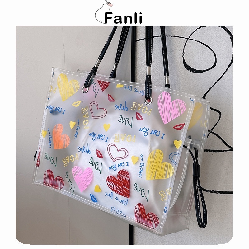 Fanli Túi Đeo Chéo jelly Sức Chứa Lớn Thời Trang Mùa Hè Phong Cách Hàn Quốc Cho Nữ