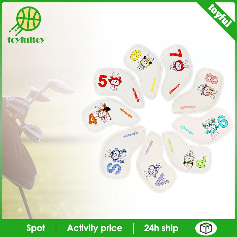 Set 9 Vỏ Bọc Đầu Gậy Đánh Golf Bằng PU Gọn Nhẹ Cho Nam Nữ