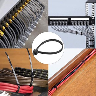100pcs Cable Ties Self-Locking Plastic Nylon Fasten Circle Wire Cable Ties