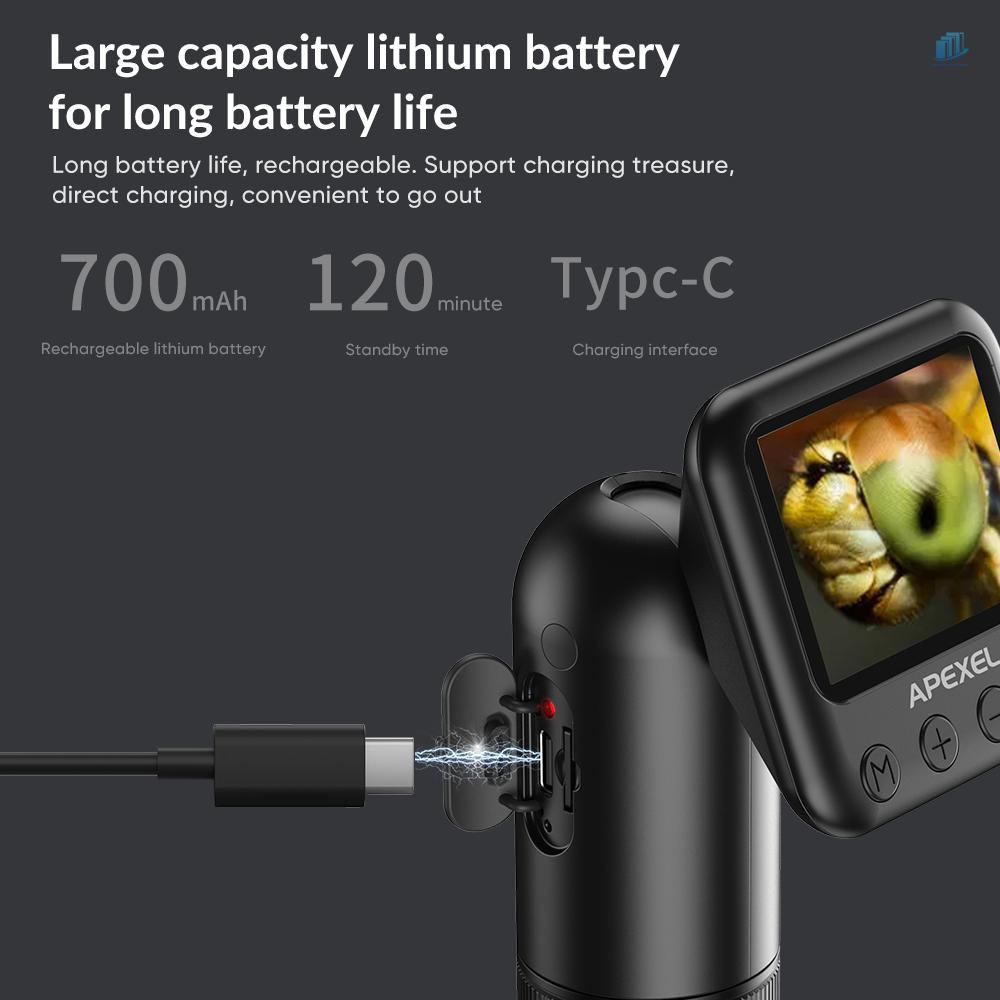 Kính Hiển Vi Kỹ Thuật Số 2 Megapixel Cầm Tay Phóng Đại 12-24X Có Đèn LED 6 Bóng 75 Độ° Góc Vuông Adusus Aduss