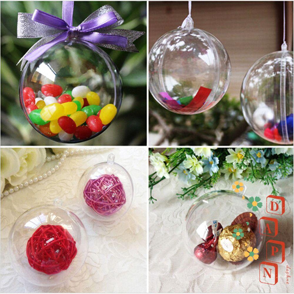 Set 20 Hộp Nhựa Trong Suốt Đựng Kẹo Trang Trí Tiệc Cưới