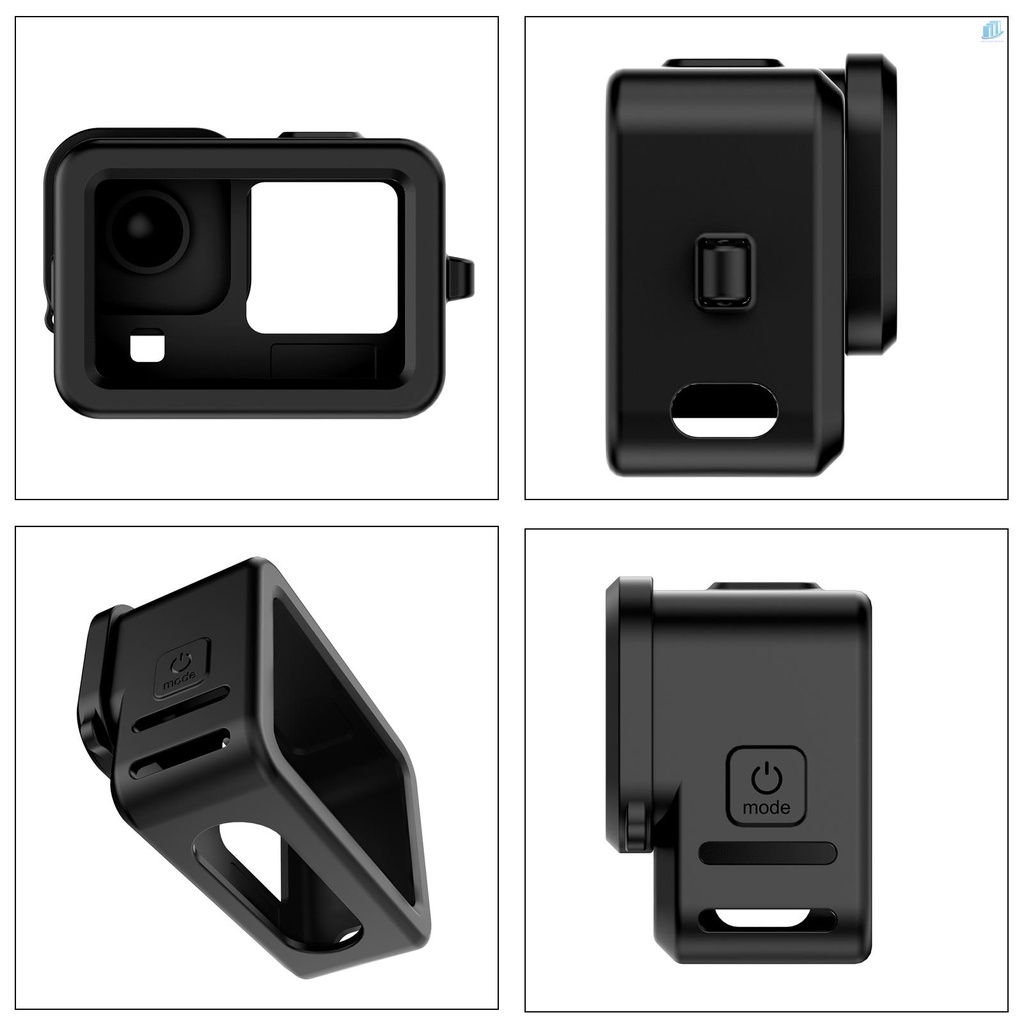 Vỏ Bảo Vệ Camera Bằng Cao Su Silicon Mềm Màu Đen Gắn Dây Đeo Thay Thế Cho smartwatchinone Ulanzi G9-1 Action 10 / 9