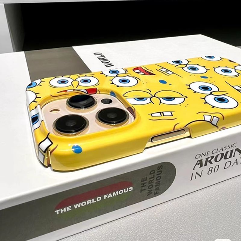 Ốp Điện Thoại Cứng Hình SpongeBob Cho Iphone13 14Pro Maxxsmax mini127P / X8NO