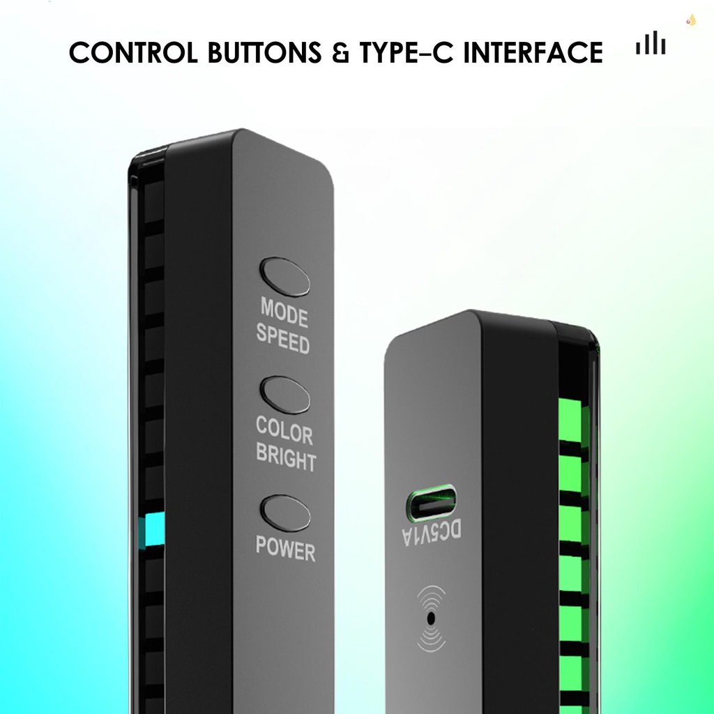 Set 32 Đèn LED RGB Cảm Ứng Âm Thanh Nhiều Màu Sắc Có Thể Sạc Lại Bằng Giọng Nói