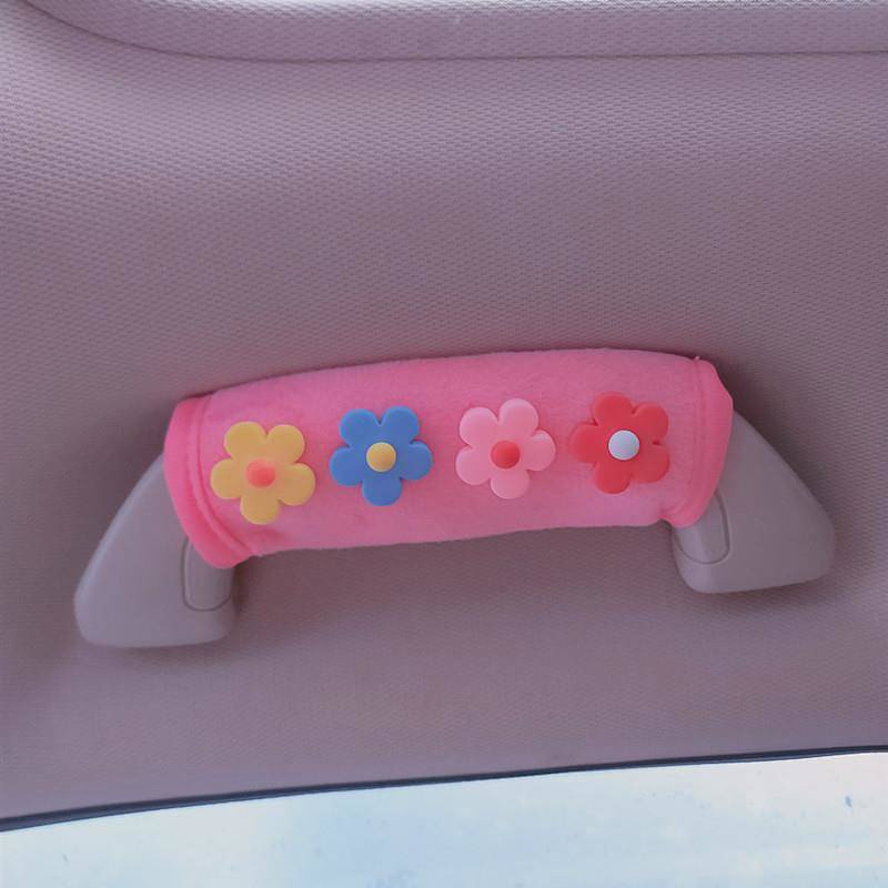 Cute Car Door Handle Protective Casing Cartoon Vehicle Handle Protective Cover Roof Gloves Car Interior Female Decoration Supplies PHwd