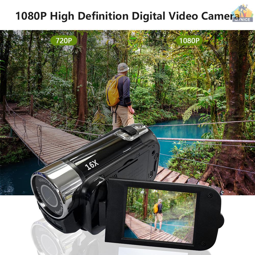 Máy Quay Video Kỹ Thuật Số Độ Nét Cao 1080P DV Màn Hình LCD 16MP 2.7 Inch 16X Zoom Tích Hợp Pin