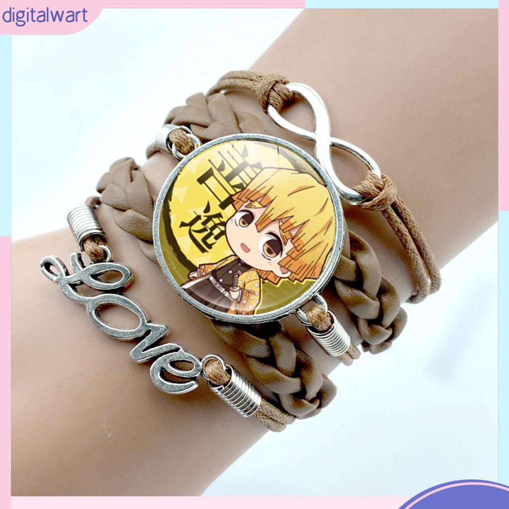 Vòng Tay Dây Bện Nhiều Lớp Họa Tiết Hoạt Hình Demon Slayer Cho Người Hâm Mộ
