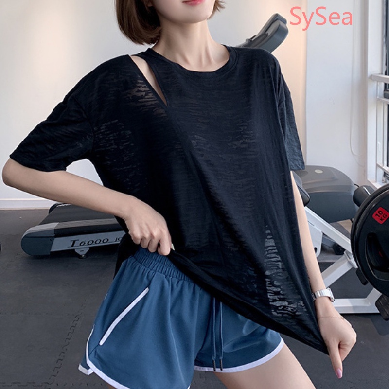 Áo Thun Thể Thao Tay Ngắn Dáng Rộng Plus Size Cho Nữ