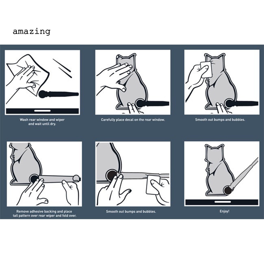 Miếng Dán Trang Trí Kính Chắn Gió Xe Hơi Phản Quang Hình Chú Chó Lắc Đuôi Đáng Yêu