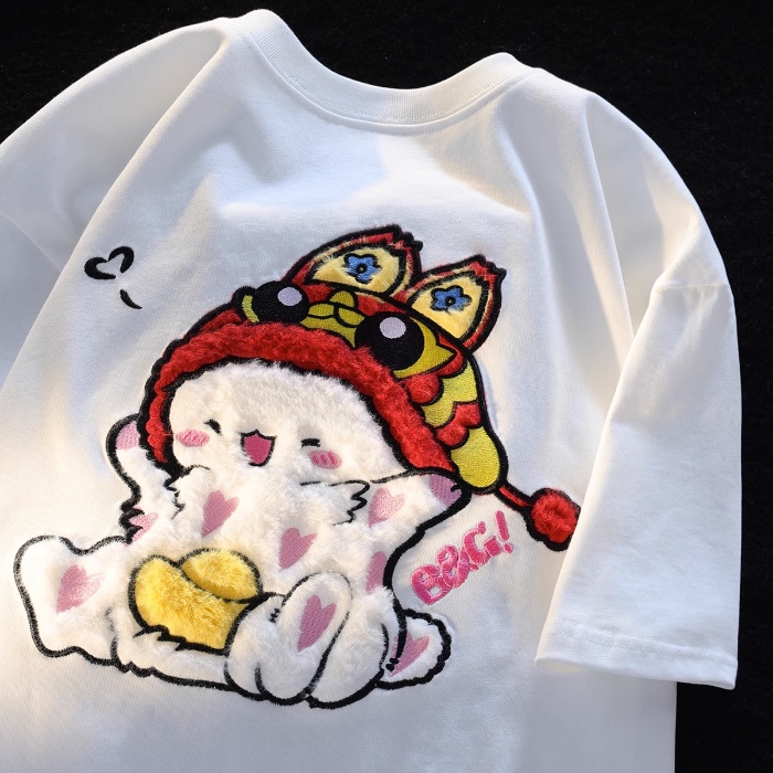 Áo Thun Cotton Tay Ngắn In Hình Đồ Họa Phong Cách Hàn Quốc Mẫu Mới 2023 Thời Trang Cho Nữ