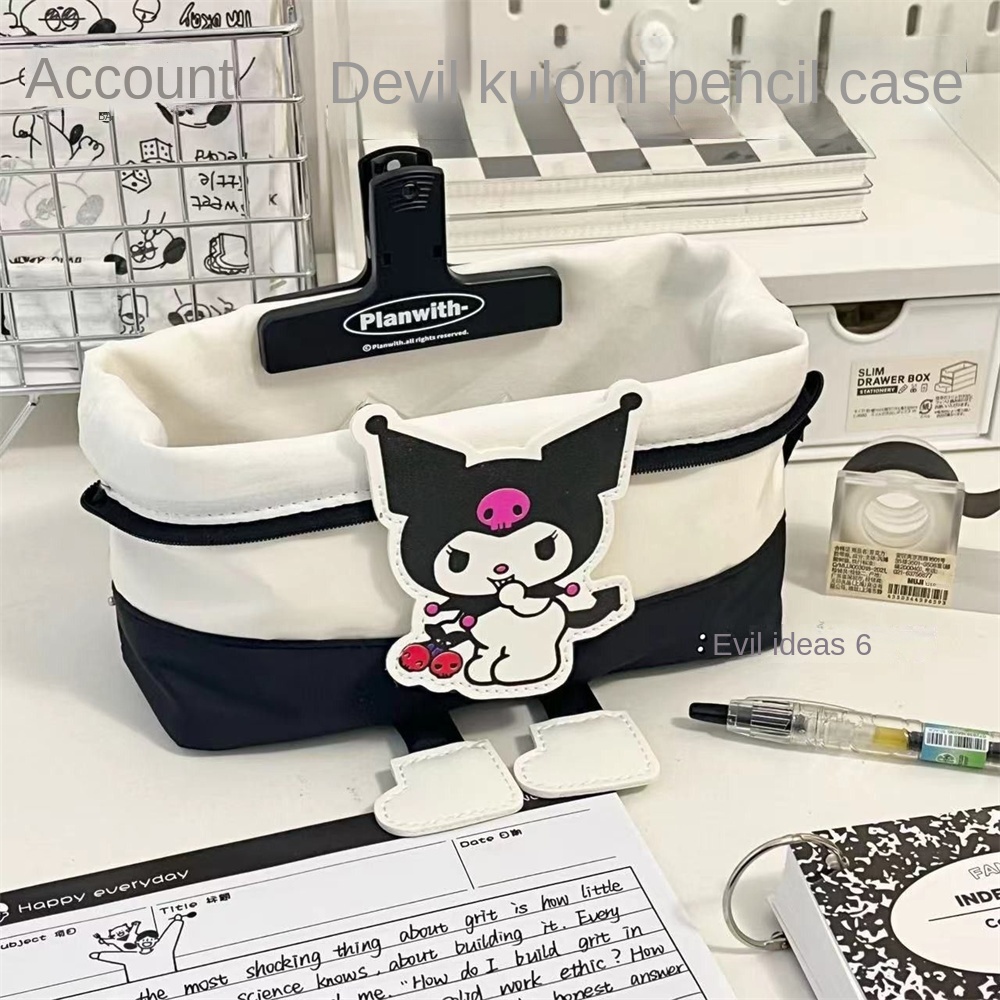 Hộp đựng bút chì Sanrio Kuromi Pochacco Dung tích lớn Hộp đựng bút chì dành cho học sinh Hộp đựng văn phòng phẩm Túi đựng bút dạng lật Túi đựng mỹ phẩm