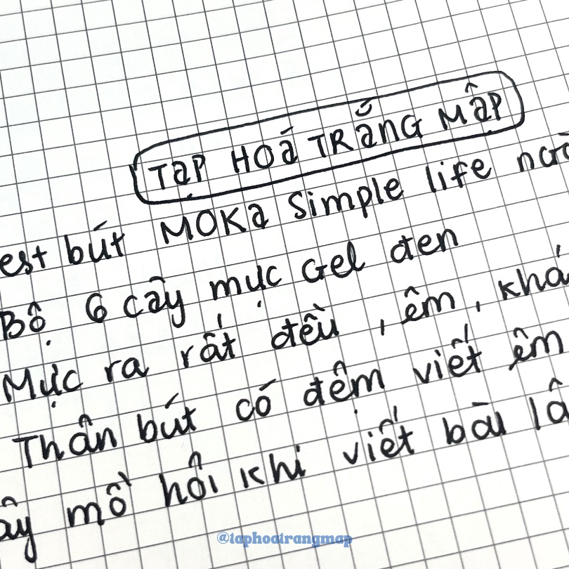 Bộ 6 bút gel Simple Life 0.5mm phong cách Hàn Quốc