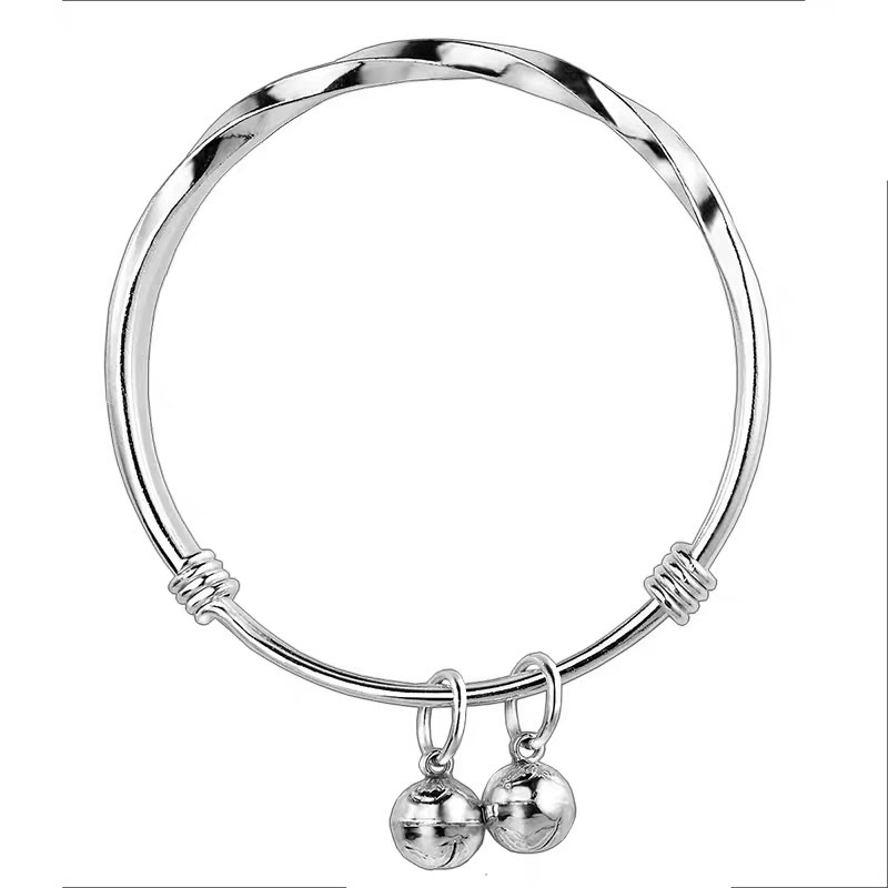 Vòng Tay Bạc Trơn Đơn Giản Mẫu Sen young Systems Phiên Bản Hàn Quốc Cho Nữ