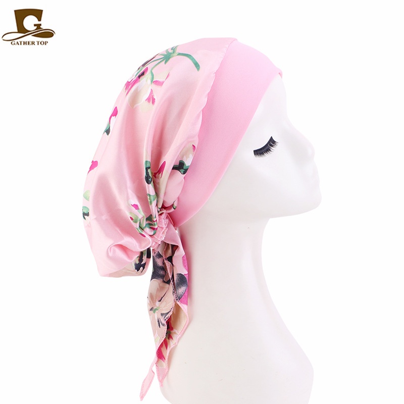 Mũ Satin Rộng Vành Co Giãn In Họa Tiết Cướp Biển