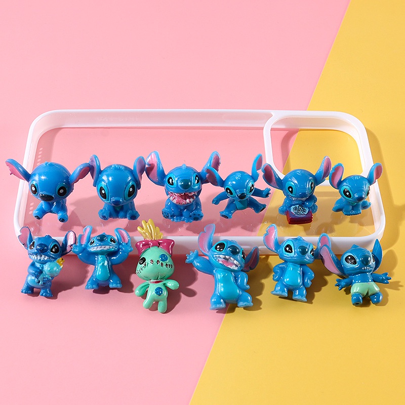 Set 12 Mô Hình Nhân Vật Hoạt Hình Lilo & Stitch Bằng PVC