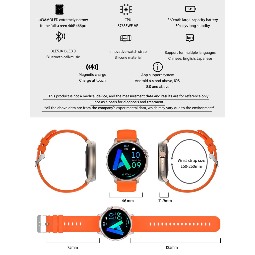 Đồng Hồ Thông Minh Xiaomi 1.43inch AMOLED 100 + Theo Dõi Sức Khỏe