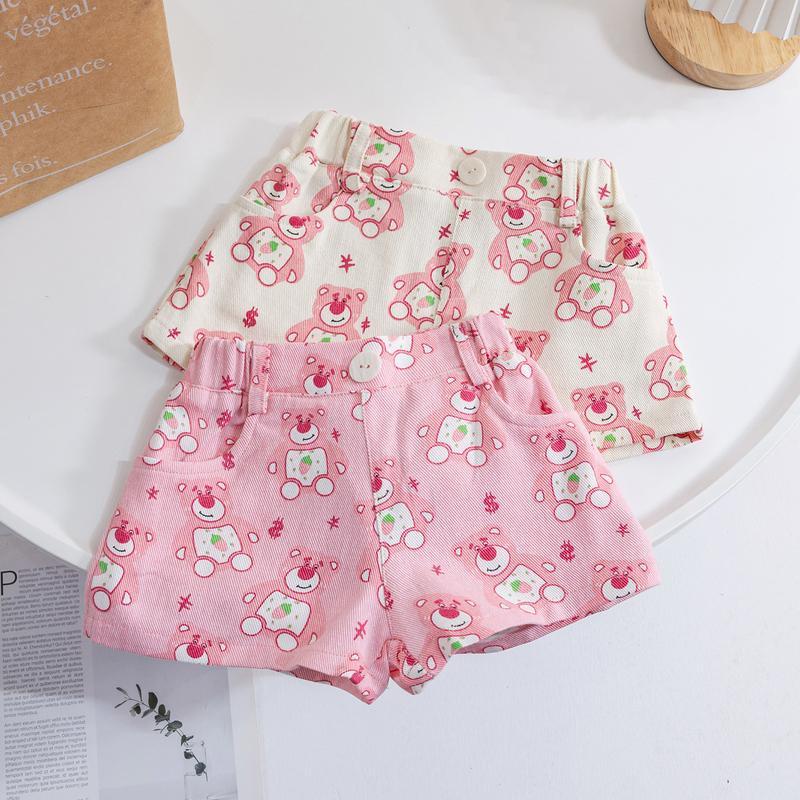 Quần Short Cotton Dáng Rộng Thoáng Khí Phong Cách Hàn Quốc Thời Trang Mùa Hè 2023 Cho Bé Gái