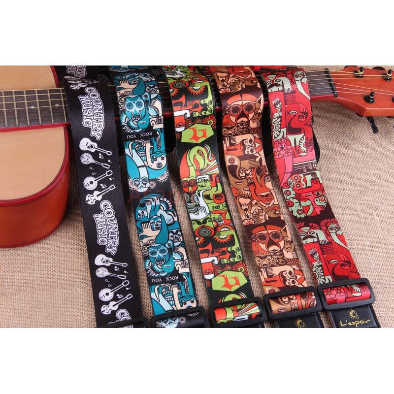 Dây Đeo Đàn guitar 1-20 Họa Tiết Dễ Thương