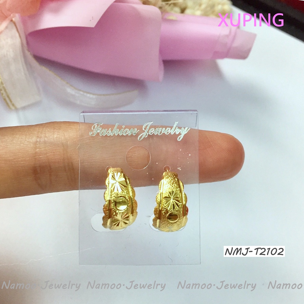 Khuyên Tai nữ Mạ Vàng T2102 Bản tròn, dùng hàng ngày ko cần tháo ra, BH 6 tháng