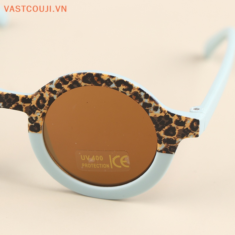 Kính Mát Tròng Đôi In Họa Tiết Da Báo / VASTJI Phong Cách Cổ Điển Thời Trang Cho Bé