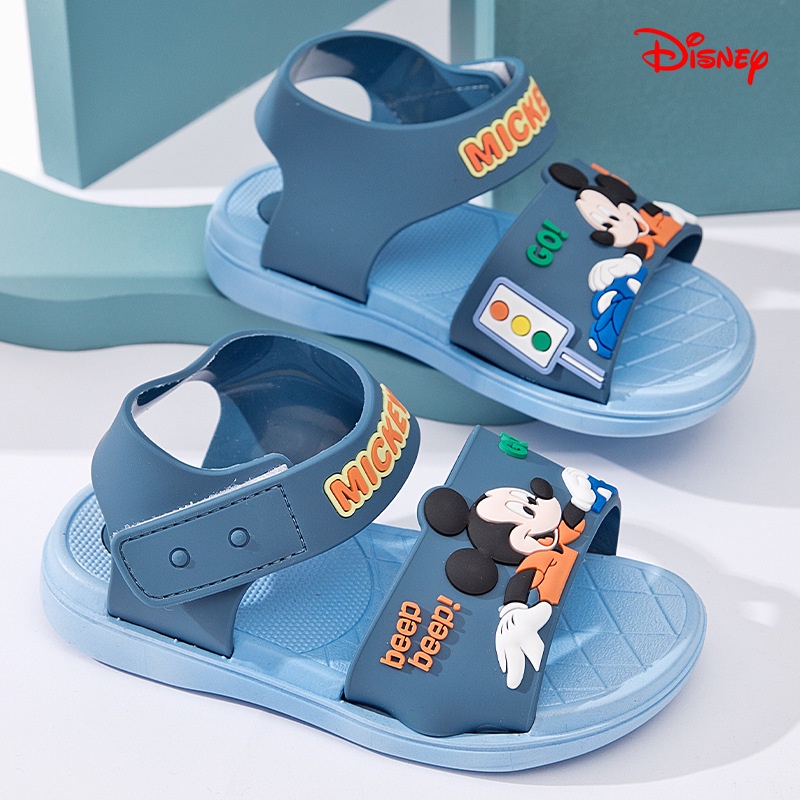 Xăng đan Đế Mềm Chống Trượt Thoáng Khí Không Thấm Nước In Hình Mickey Disney Dành Cho Bé Trai