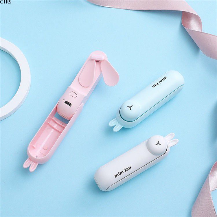 Quạt Nhỏ Cầm Tay Di Động Quạt Mini Móc Chìa Khóa Dễ Thương Quạt Cầm Tay Gấp Gọn Sạc Usb Để Bàn Văn Phòng Ngoài Trời Quạt Làm Mát Nhỏ